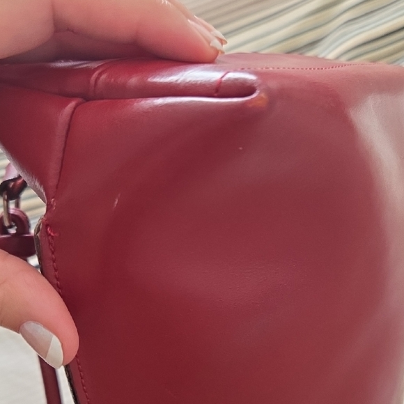 Tiffany &  Fred Paris Chic Red Leather Backpack - Picture 6 of 15